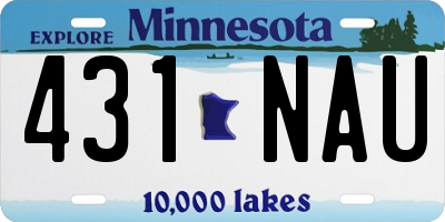 MN license plate 431NAU