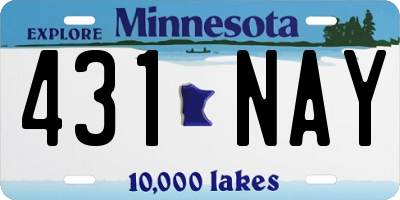 MN license plate 431NAY