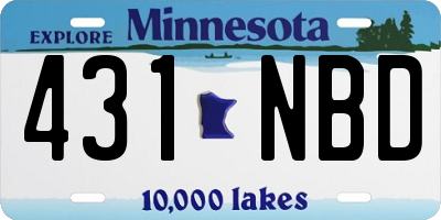 MN license plate 431NBD