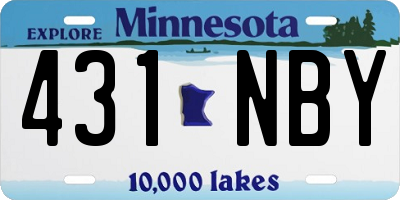 MN license plate 431NBY