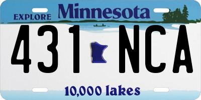 MN license plate 431NCA