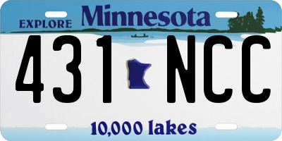 MN license plate 431NCC