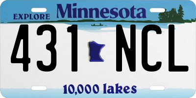 MN license plate 431NCL