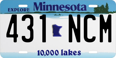 MN license plate 431NCM