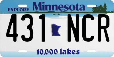 MN license plate 431NCR
