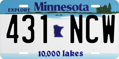 MN license plate 431NCW