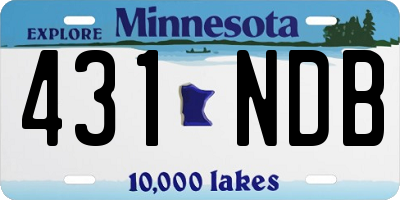 MN license plate 431NDB