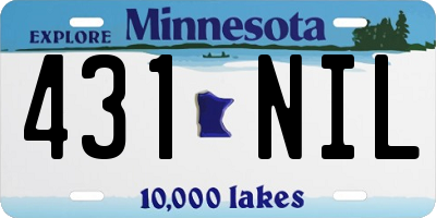 MN license plate 431NIL