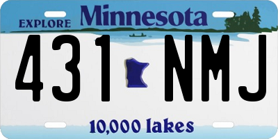 MN license plate 431NMJ