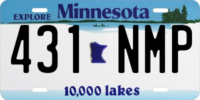 MN license plate 431NMP