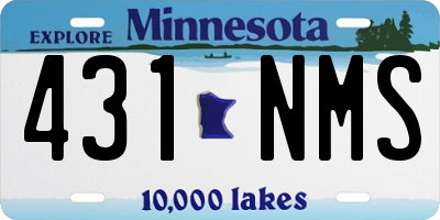 MN license plate 431NMS