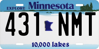 MN license plate 431NMT