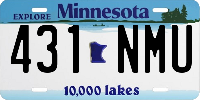 MN license plate 431NMU
