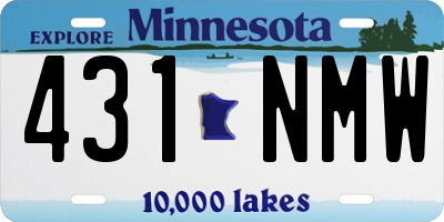 MN license plate 431NMW