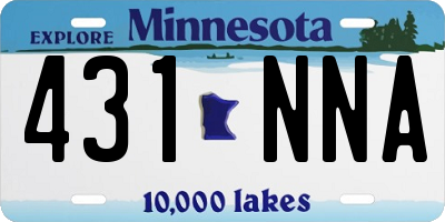 MN license plate 431NNA