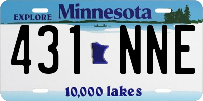 MN license plate 431NNE