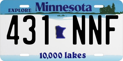 MN license plate 431NNF