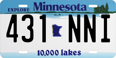 MN license plate 431NNI