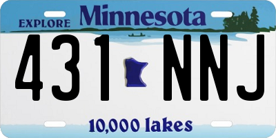 MN license plate 431NNJ