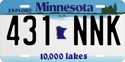 MN license plate 431NNK