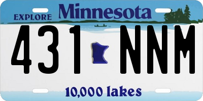 MN license plate 431NNM