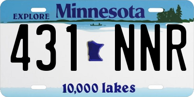 MN license plate 431NNR