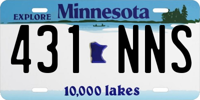 MN license plate 431NNS