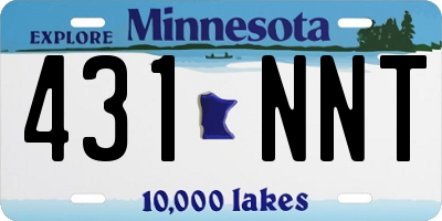 MN license plate 431NNT