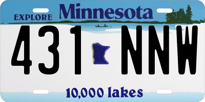 MN license plate 431NNW