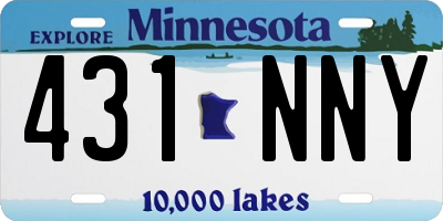 MN license plate 431NNY