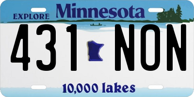 MN license plate 431NON
