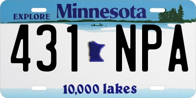 MN license plate 431NPA