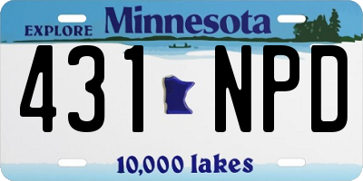 MN license plate 431NPD