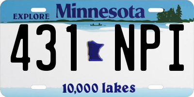 MN license plate 431NPI