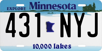 MN license plate 431NYJ