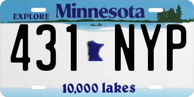 MN license plate 431NYP