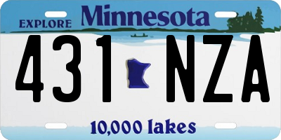 MN license plate 431NZA