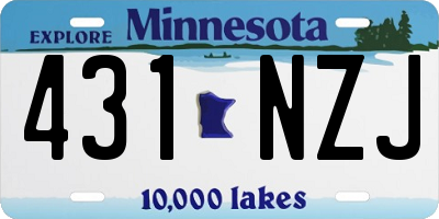 MN license plate 431NZJ