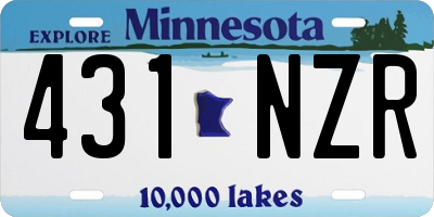MN license plate 431NZR