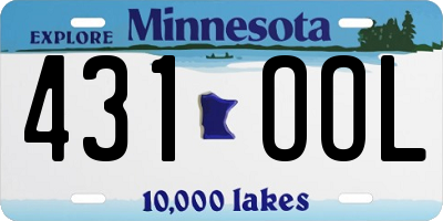 MN license plate 431OOL