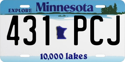 MN license plate 431PCJ