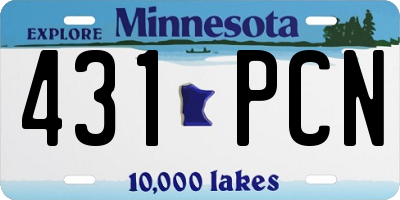 MN license plate 431PCN