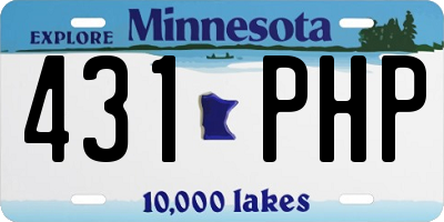 MN license plate 431PHP