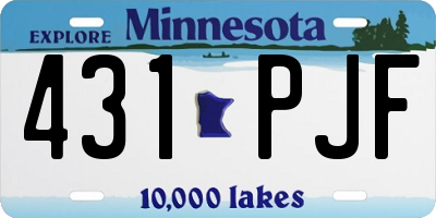 MN license plate 431PJF