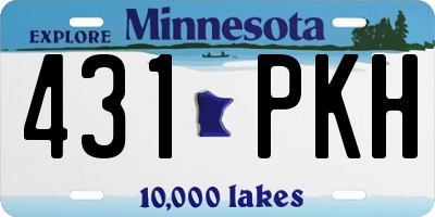 MN license plate 431PKH