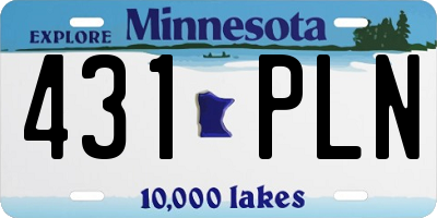 MN license plate 431PLN