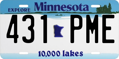 MN license plate 431PME