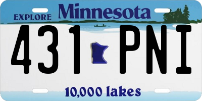 MN license plate 431PNI