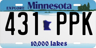 MN license plate 431PPK