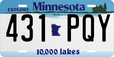 MN license plate 431PQY